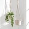 mDesign Woven Cotton Rope Indoor Hanging Baskets for Plants, Set of 2